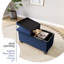 Banc repose-pieds en velours avec rangement amovible Nestl-132127320-132127319