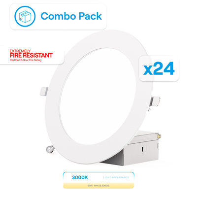 Ensemble de plafonniers encastrés à DEL 6 po Infibrite Thin
