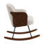 Valera Beige Boucle Upholstered Mid Back Rocking Chair-1842080243