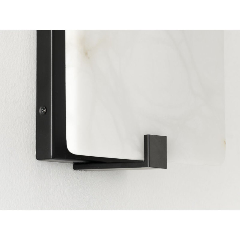 Traore LED Wallchiere, Black, Alabaster Stone