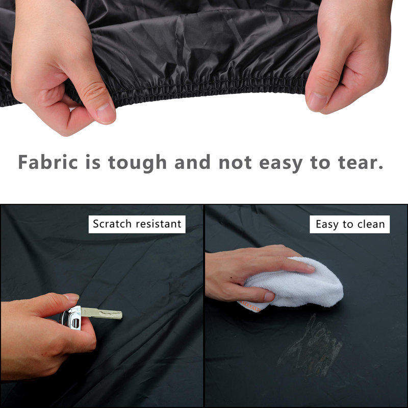 Black and Blue Polyester Waterproof Outdoor Car Cover for Sedan