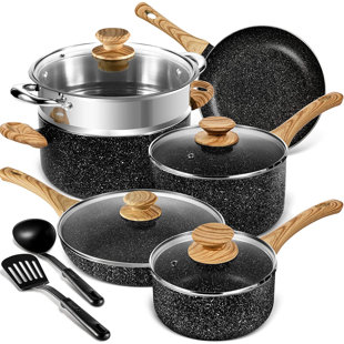 12 - Piece Non-Stick Aluminum Cookware Set