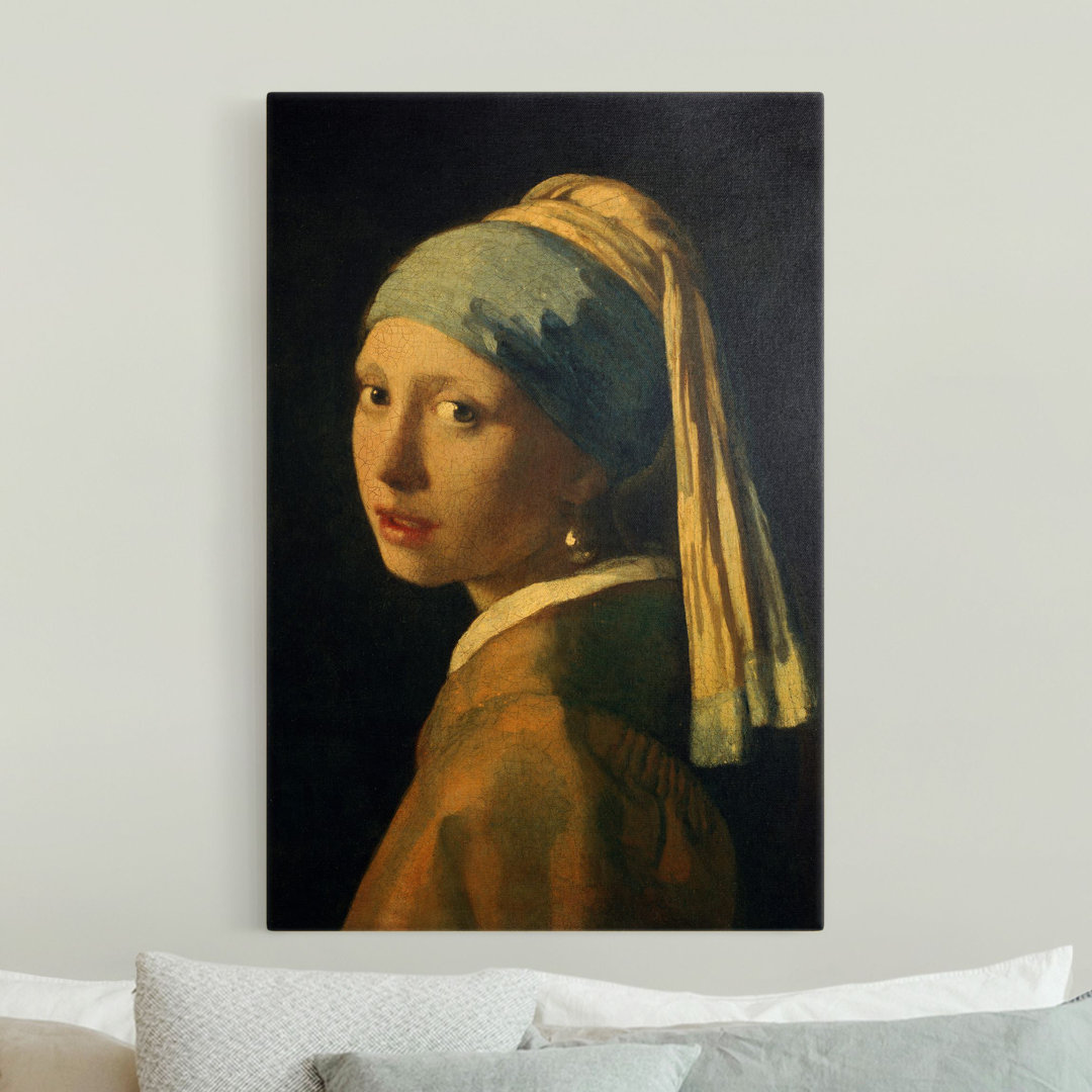 Leinwandbild Das Mädchen mit dem Perlenohrring von Jan Vermeer Van Delft