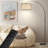 Asem 78.7'' Black Arched/Arc Floor Lamp with Remote Control, LED Bulb Included, and Big Drum Shade-845758606