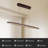 39-Inch Streamline Wooden Led Pendant Light With Remote Control, Adjustable Hanging Light For Dining Room, Kitchen, Living Room – Contemporary Walnut Wood Finish