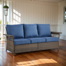 79" Wide Patio Wicker Outdoor Sofa with Cushions with Cushions