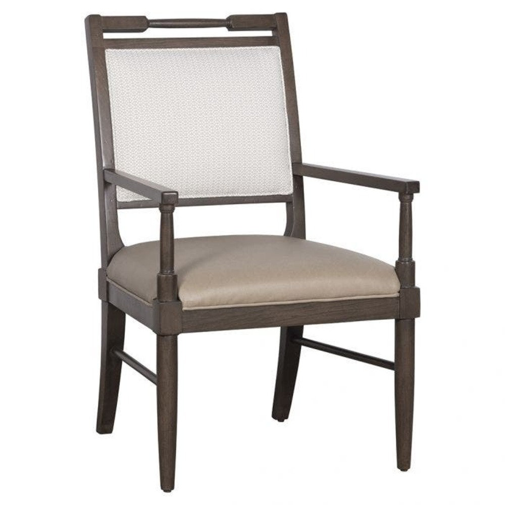 Upholstered King Louis Back Arm Chair Fairfield Chair Leg Color: Tobacco, Upholstery Color: 8789 Juniper