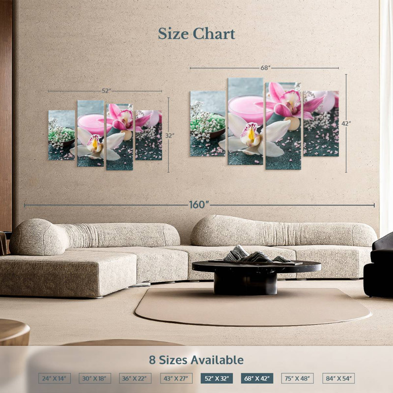 Harnek Orchid And Salt Scrub, 42" H x 68" W