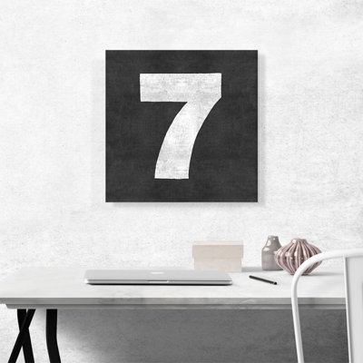 " Chalkboard Number 7 Seven "