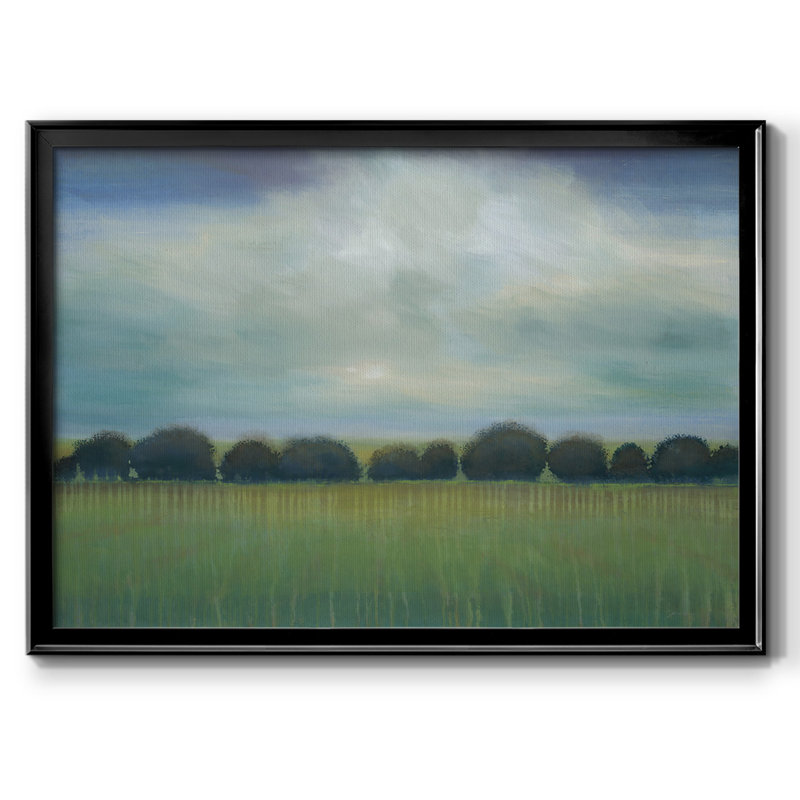 «Greener Pastures», toile tendue avec châssis_OJAR3196, H 26 po x l 38 po x P 1,5 po, Noir