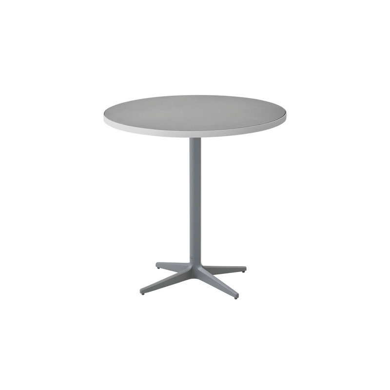 Drop Outdoor Round Coffee Table, Gray, 23.7" W x 23.7" L x 29.4" H, Light Gray