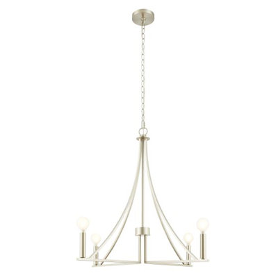 Lustre 4 lumières Meridian en nickel brossé