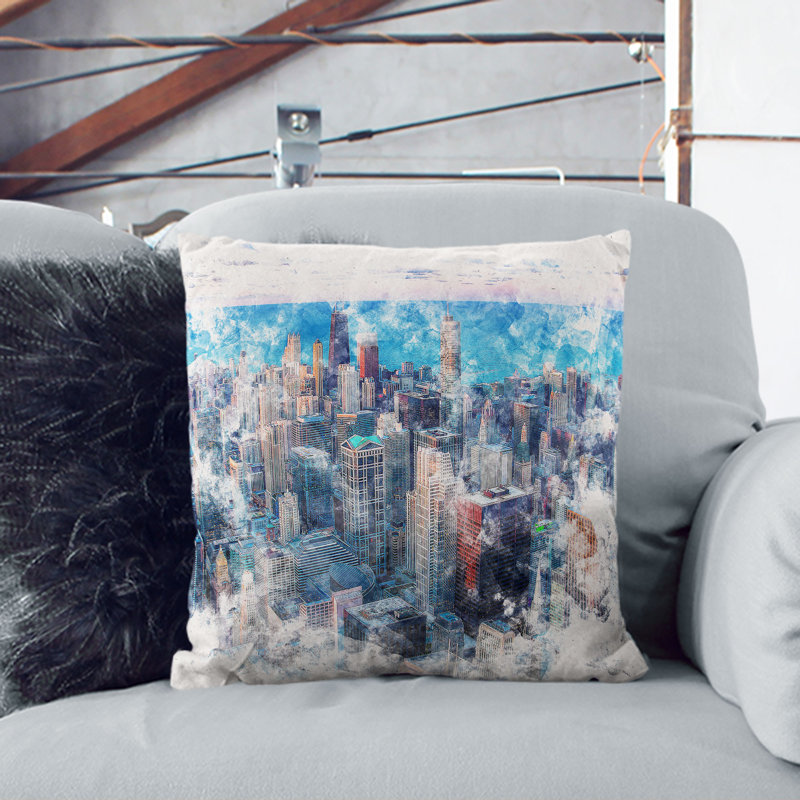 Square Cushion, 40cm H x 40cm W x 15cm D