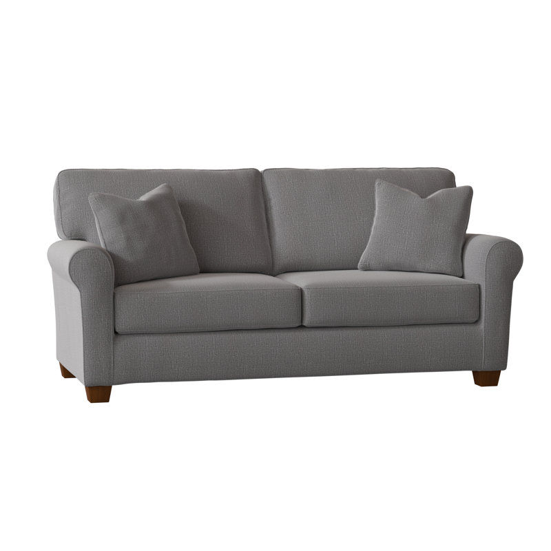 Shannon Upholstered 36'' Sleeper Sofa, Charcoal Grey Performance, Espresso