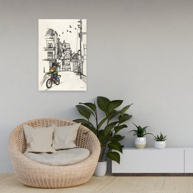 Art urbain chat urbain, H 24 po x l 16 po