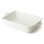 Lin rectangulaire en grès crème 14 po x 8,75 po x 2,75 po Baker