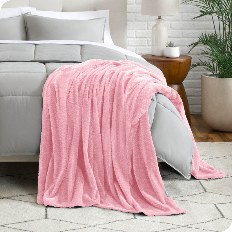 Couverture texturée Microplush, Simple/Simple TG, Rose clair