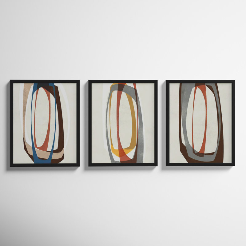 Orbit 3-5 by Jacques Pilon, 20" H x 16" W, Black Framed
