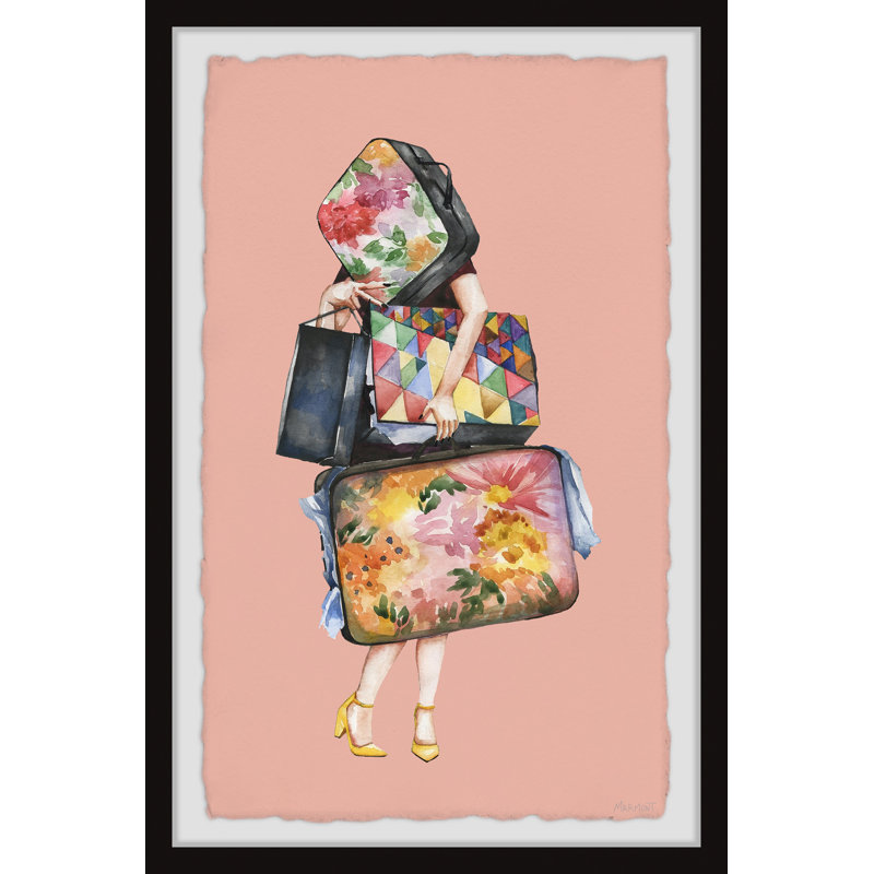 Hand Carried Luggage by Marmont Hill - Single Picture Frame Painting, 30cm H x 20cm W
