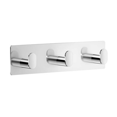 Self-adhesive bath towel hook