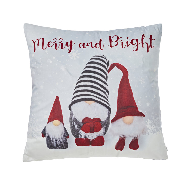 Christmas Merry And Bright Gonks Light Up Cushion Cover