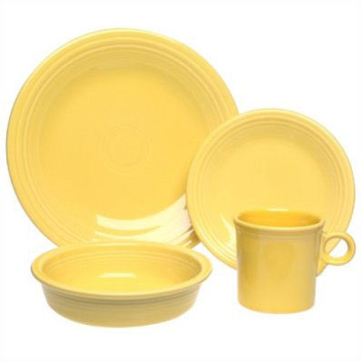 Fiesta Dinnerware 4 Piece Place Setting Set, Service for 1