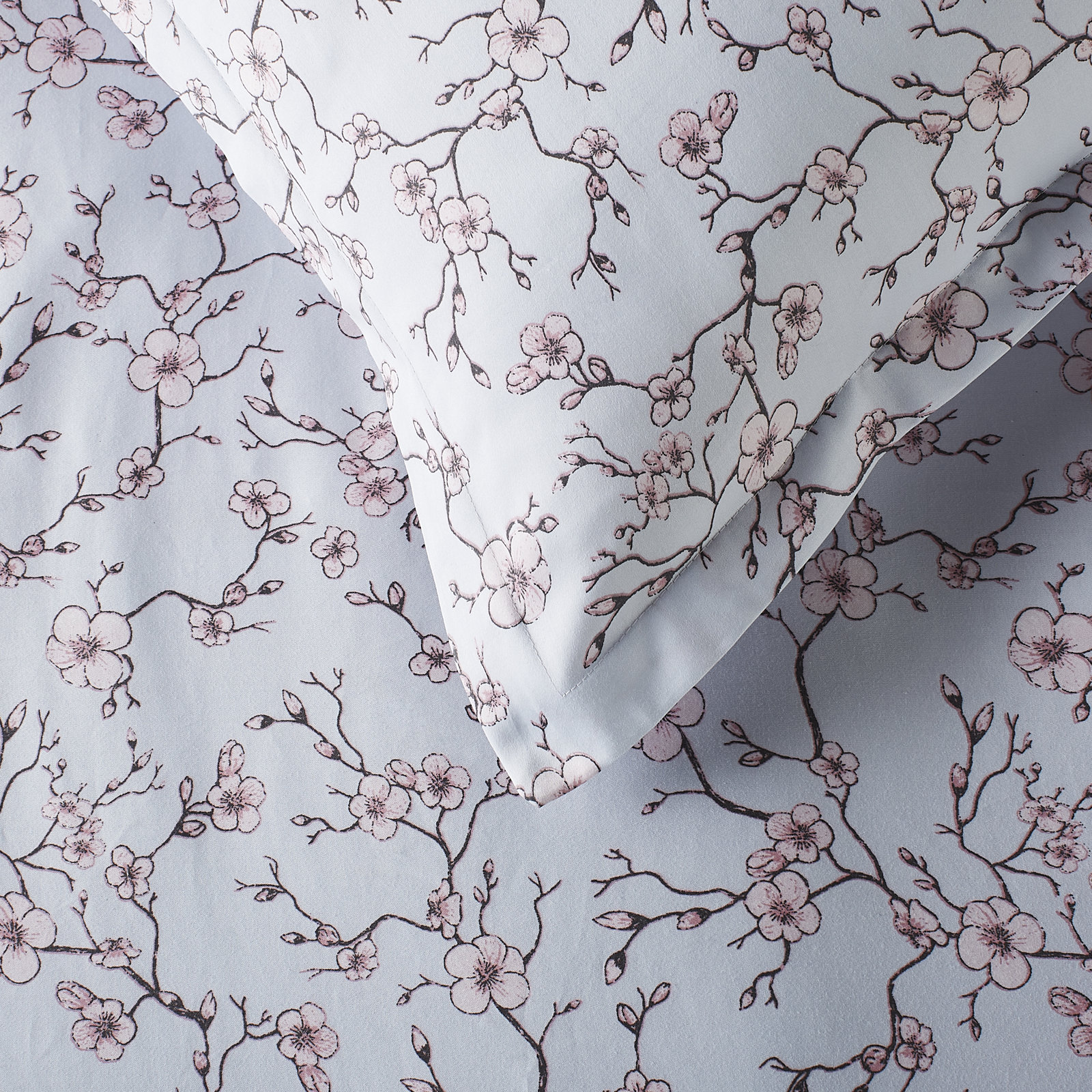 Aura Sateen Duvet Cover Set, King Duvet Cover + 2 King Sham