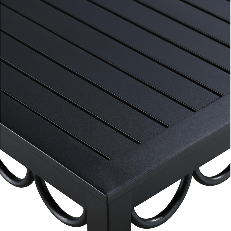 Table basse d'extérieur en aluminium Portofino, Noir