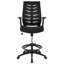 High Back Mesh Spine-Back Ergonomic Drafting Chair with Adjustable Foot Ring and Adjustable Flip-Up Arms-1762876505