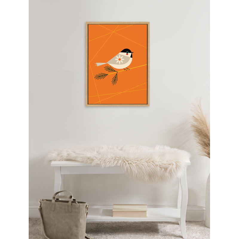 Impression sur toile encadrée, "Mésange noire" par Amber Leaders