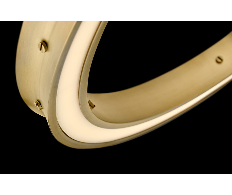 ALTHEA Chandelier, Lacquered Brass, 22.25" H x 26" W x 26" D