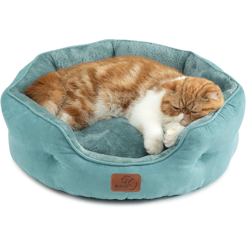 Lit pour animal en molleton, Petit (L 20 po x l 19 po), Bleu délavé