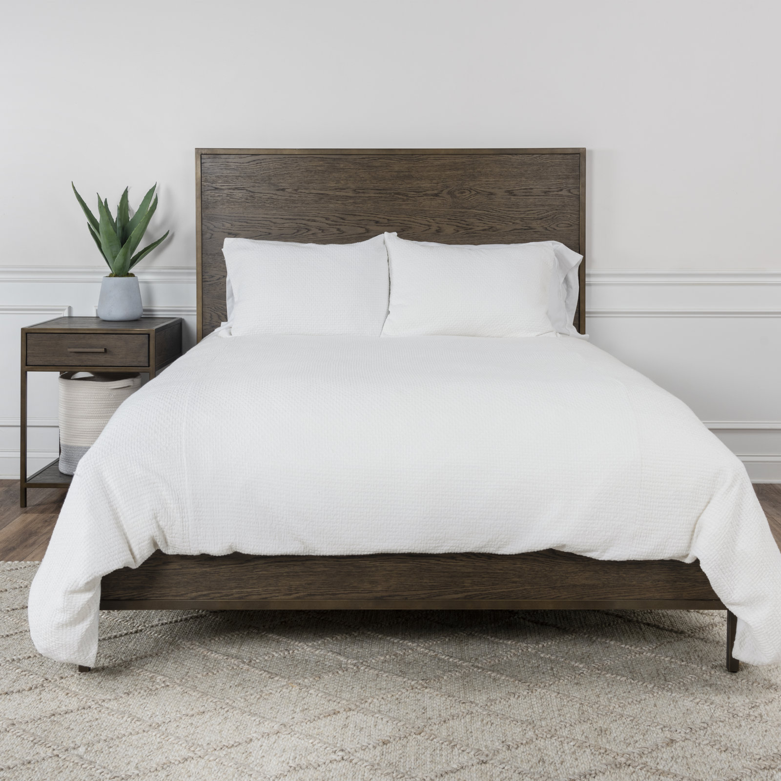 Donovan Cotton Duvet Cover Set, King Duvet Cover + 2 Shams