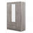 3-Door Mirror Wardrobe With Shelves-737891310