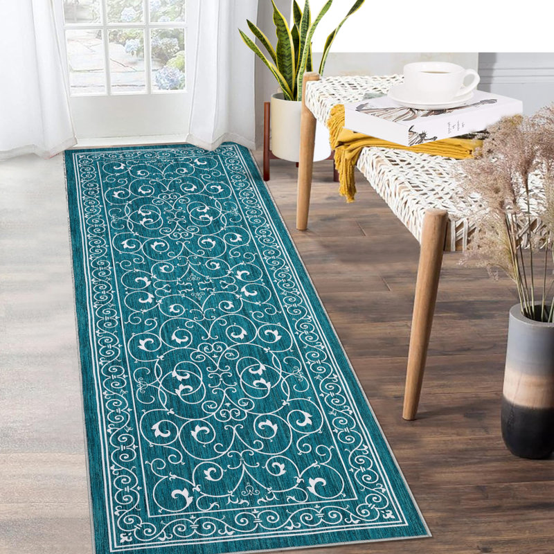 Tapis antidérapant lavable pour l'intérieur, Tapis de couloir 2 pi x 6 pi