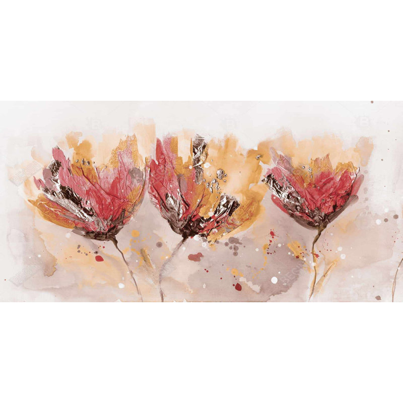 Four little flowers - 15.75"x31.50" Desk mat