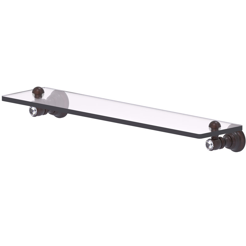 Hertz Glass Bracket Shelf, Venetian Bronze, 2.4" H x 22" W x 5.54" D