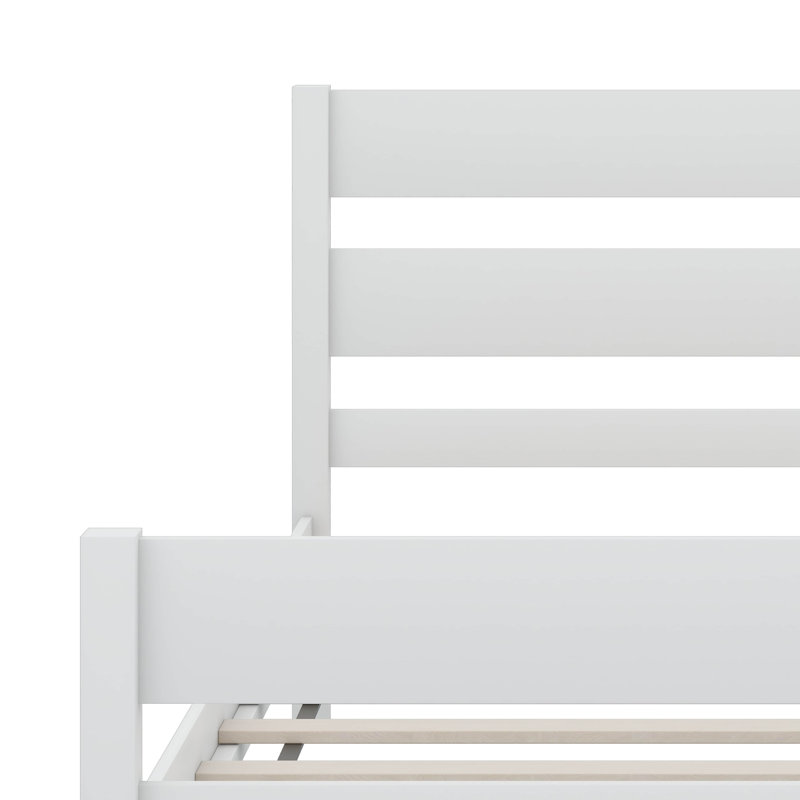 Lit simple - tête et pied de lit inclus, Blanc