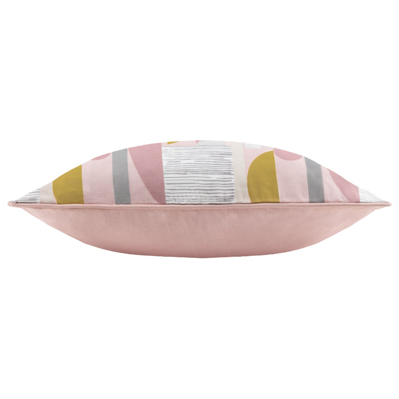 Barcelona Geometric Pink Square Throw Cushion Cover