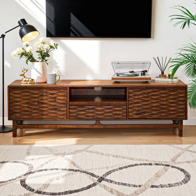 Elara Wood TV Stand for TVs up to 80" Media Console Entertainment Center, Console Table Wood TV Stands for Living Room Bedroom by Millwood Pines