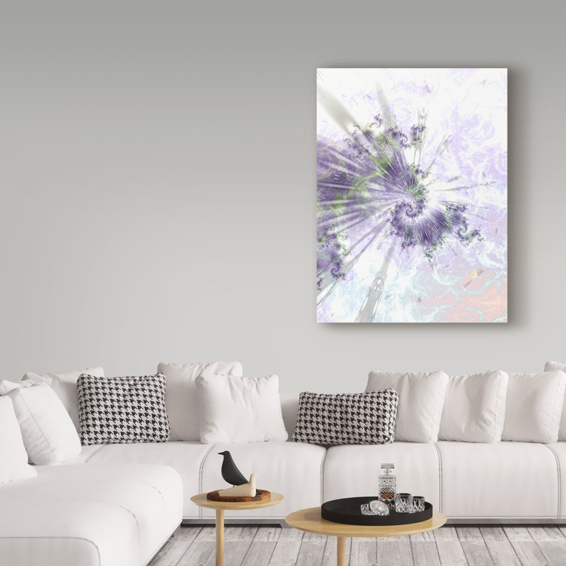 «Alpha Purple Green» par Clasina, impression sur toile tendue, H 19 po x l 14 po x P 2 po