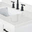 Meuble-lavabo rectangulaire simple 42 po avec comptoir en quartz de Carrare Ariel Kelly-105988697