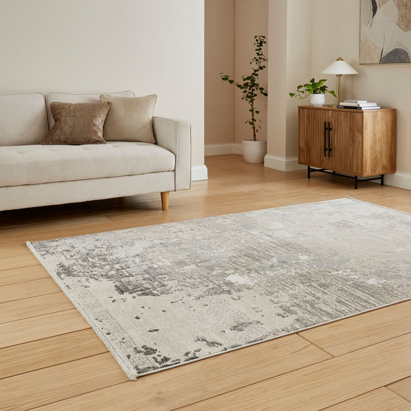 Mirage Daedra Machine Woven Grey Area Rug, Rectangle 80 x 150cm
