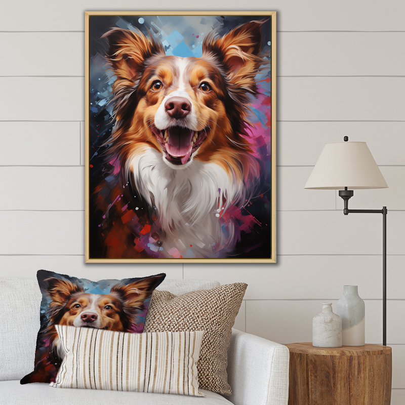 " Papillon Prance ", 32" H x 16" W x 1" D, Natural Floater Framed