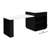 Extendable Dining Table Kitchen Island For 2-6 Persons, Black Wood Grain, Double Storage, 2 Side Shelves, Port, Power Supply Modern With Dining, Double 1 Cabinet, Type-C Faux Marble Top-1570873797