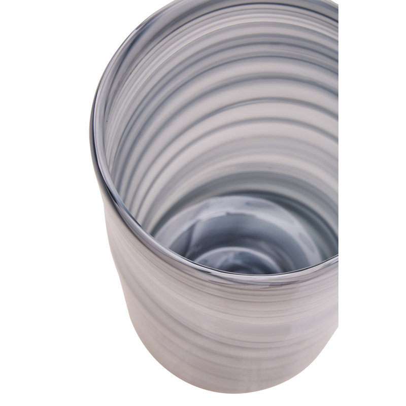 Cleo Small Amber Vase, 32cm H x 15cm W x 15cm D, Grey