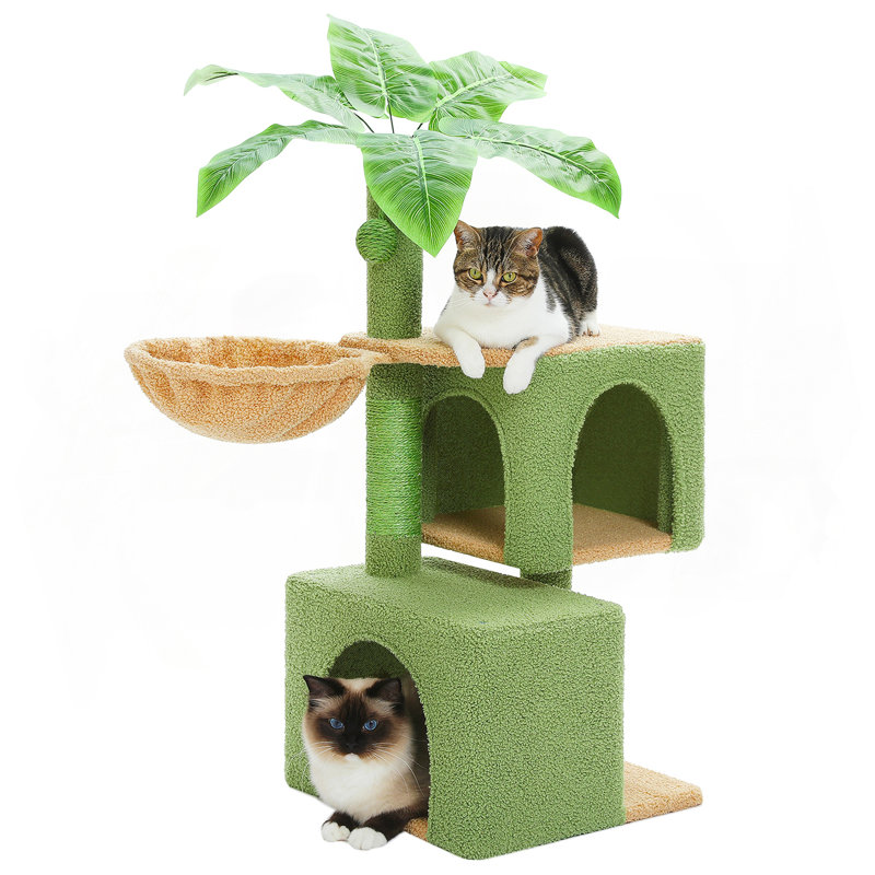 Arbre à chat 43,4 po Cactus avec 2 grands condos pour chat