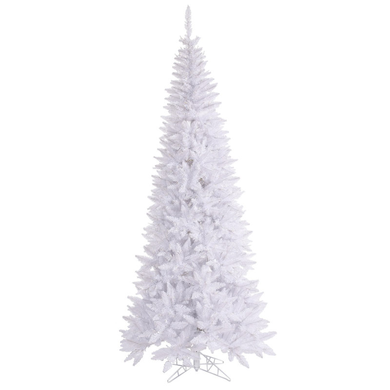 Sapin de Noël artificiel blanc, H 5,5 po x l 30 po
