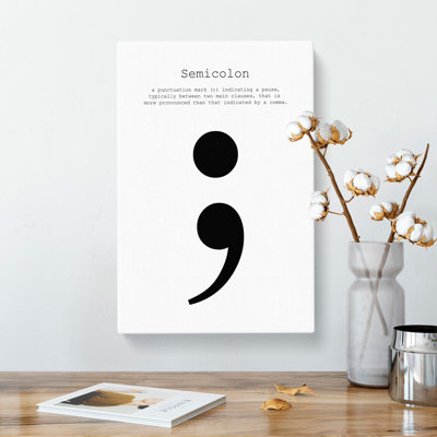 Semicolon - Wrapped Canvas