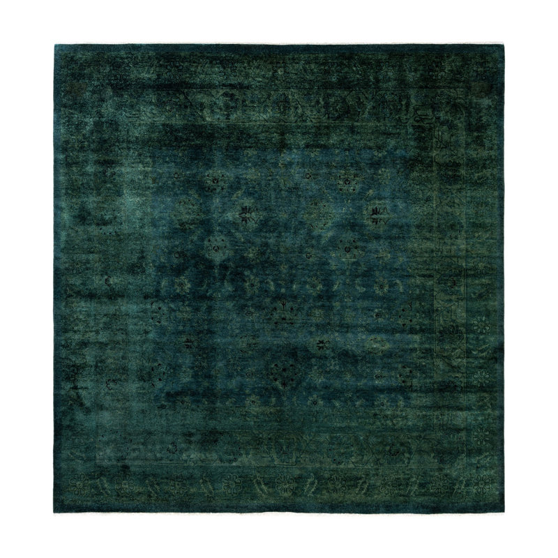 Overdyed One-of-a-Kind 8' 2" X 8' 3" Hand Knotted Area Rug